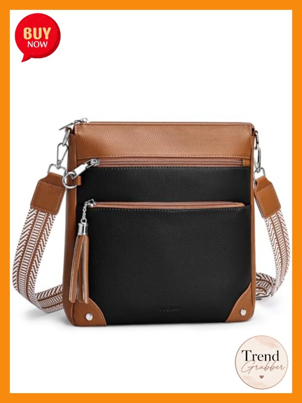 Anti Theft Crossbody Purse Vegan Leather RFID Blocking Travel Shoulder Bag